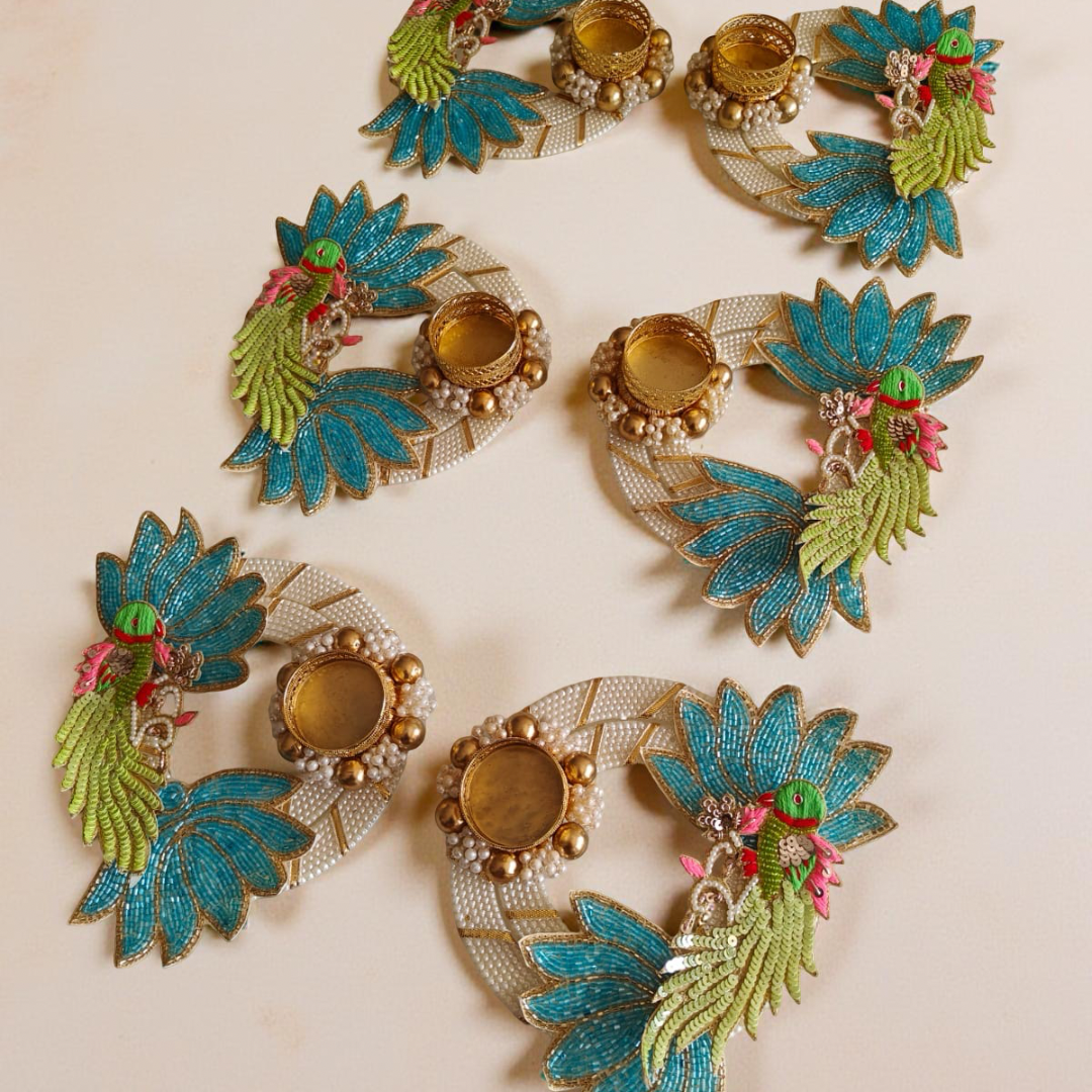 Handmade Decorative Tealight Holders for Festive Decor (MOQ - 5)