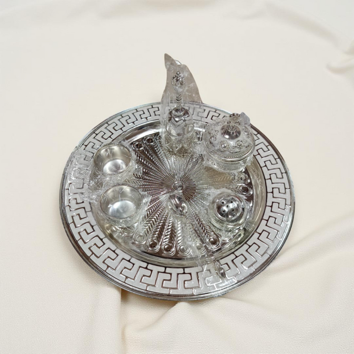 Exquisite Silver Pooja Thali Set – Timeless Tradition Meets Elegance