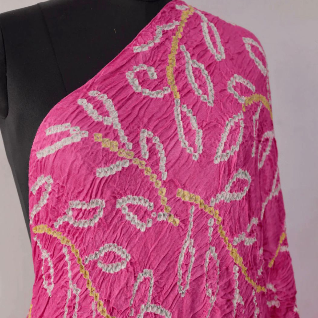 Pure Anbadal Rai Bandhej Dupatta in Modal Silk