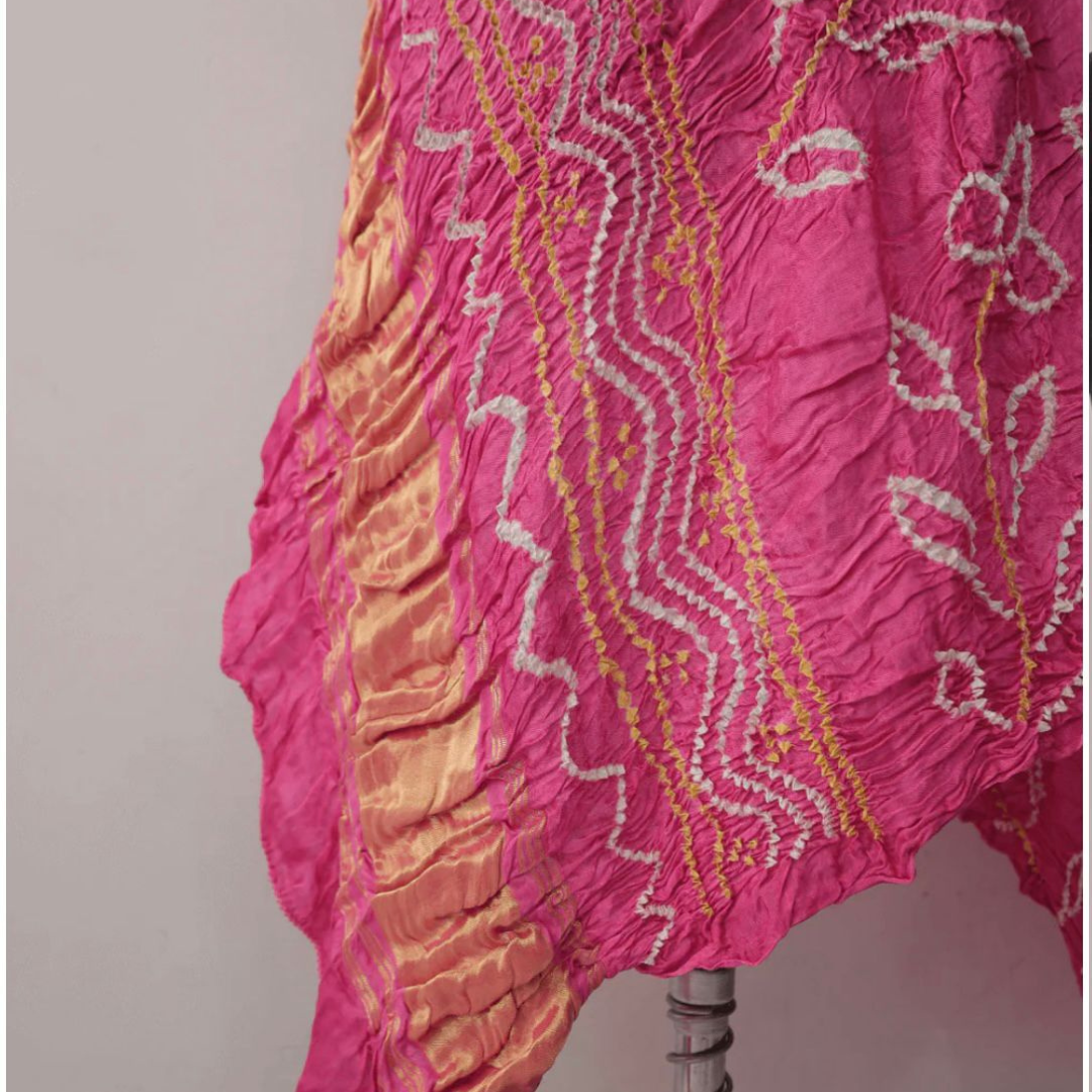 Pure Anbadal Rai Bandhej Dupatta in Modal Silk