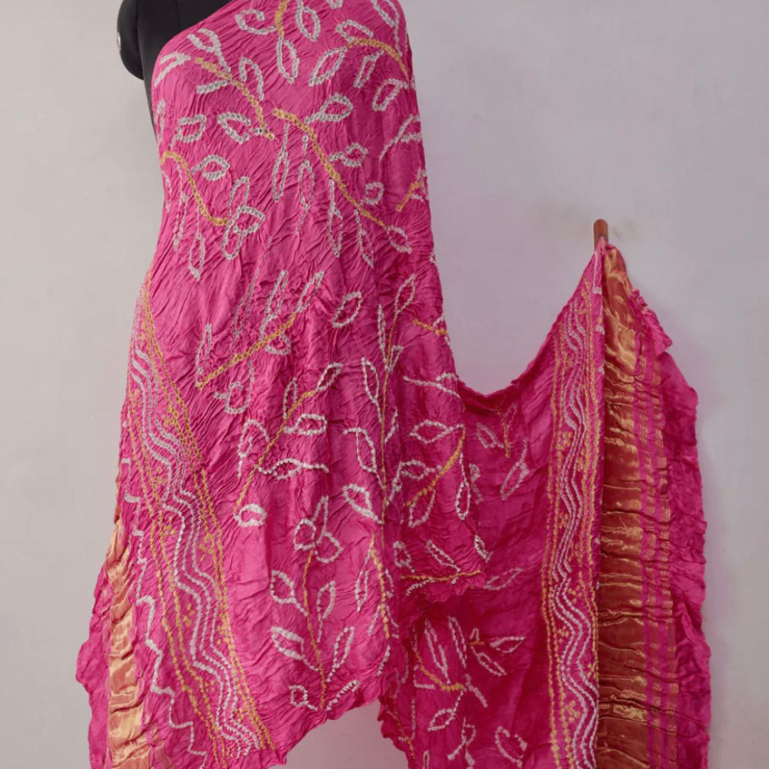 Pure Anbadal Rai Bandhej Dupatta in Modal Silk