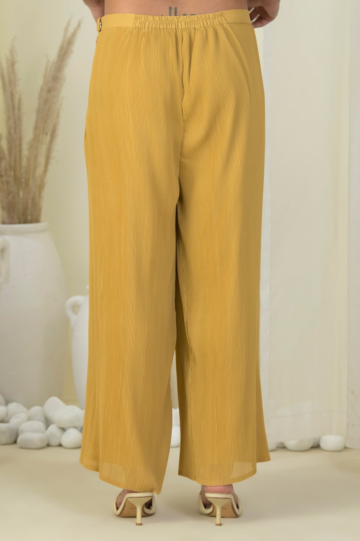 SUMMER GOLD SUIT SET WITH EMBRODED DUPATTA